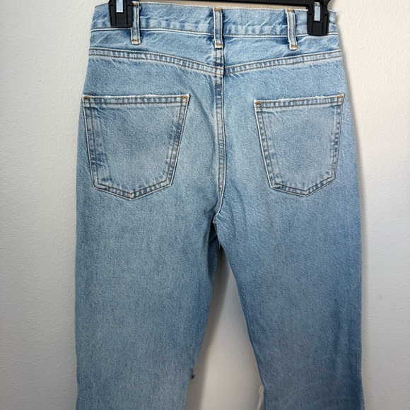 Zara Women's Blue Distressed Flare Jeans - Picture 4 of 4